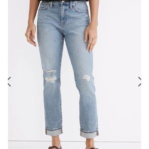 Madewell high rise slim boyjean